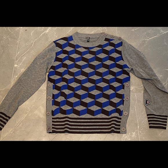 Psycho Cowboy- Q-Bert style graphic sweater - Picture 1 of 4